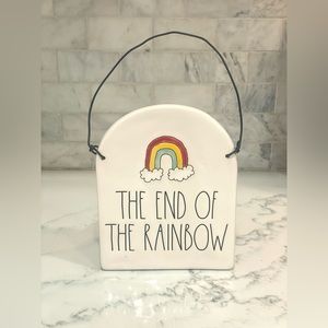 Rae Dunn Ceramic The End Of‎ The Rainbow Artisan Hanging Plaque-New